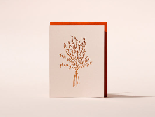 Flower Bouquet Foil Card