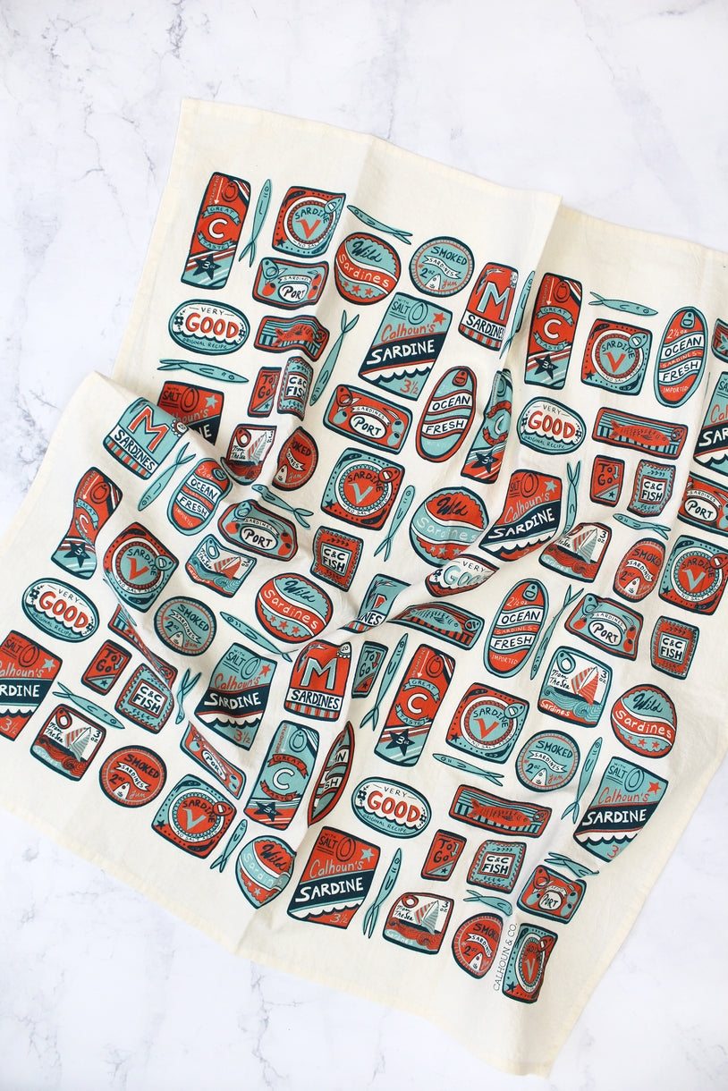 Screen Printed Tea Towel