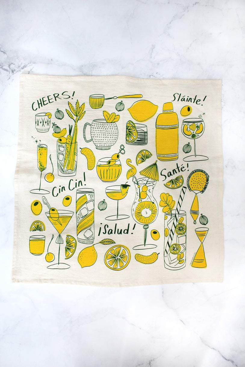 Screen Printed Tea Towel