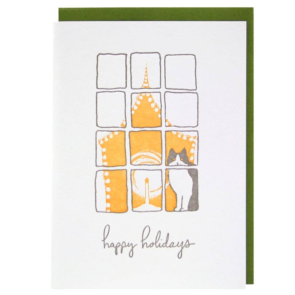 'Happy Holidays' Cat Card