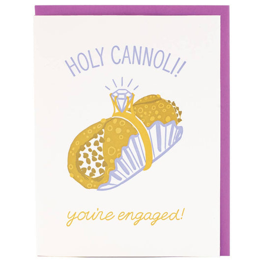 Holy Cannoli Engagement Card
