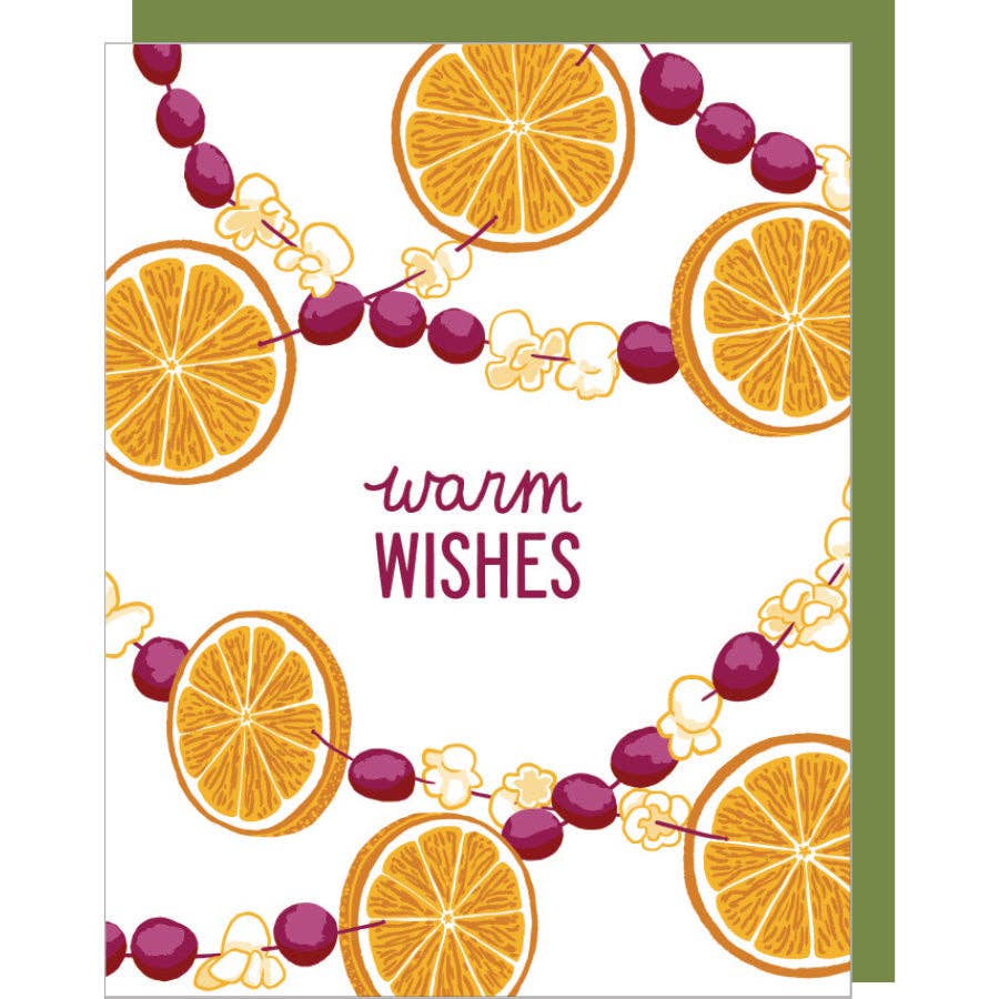 'Warm Wishes' Holiday Garland Card