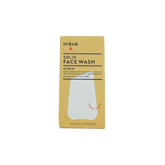 Box of HIBAR Solid Face Wash on a white background