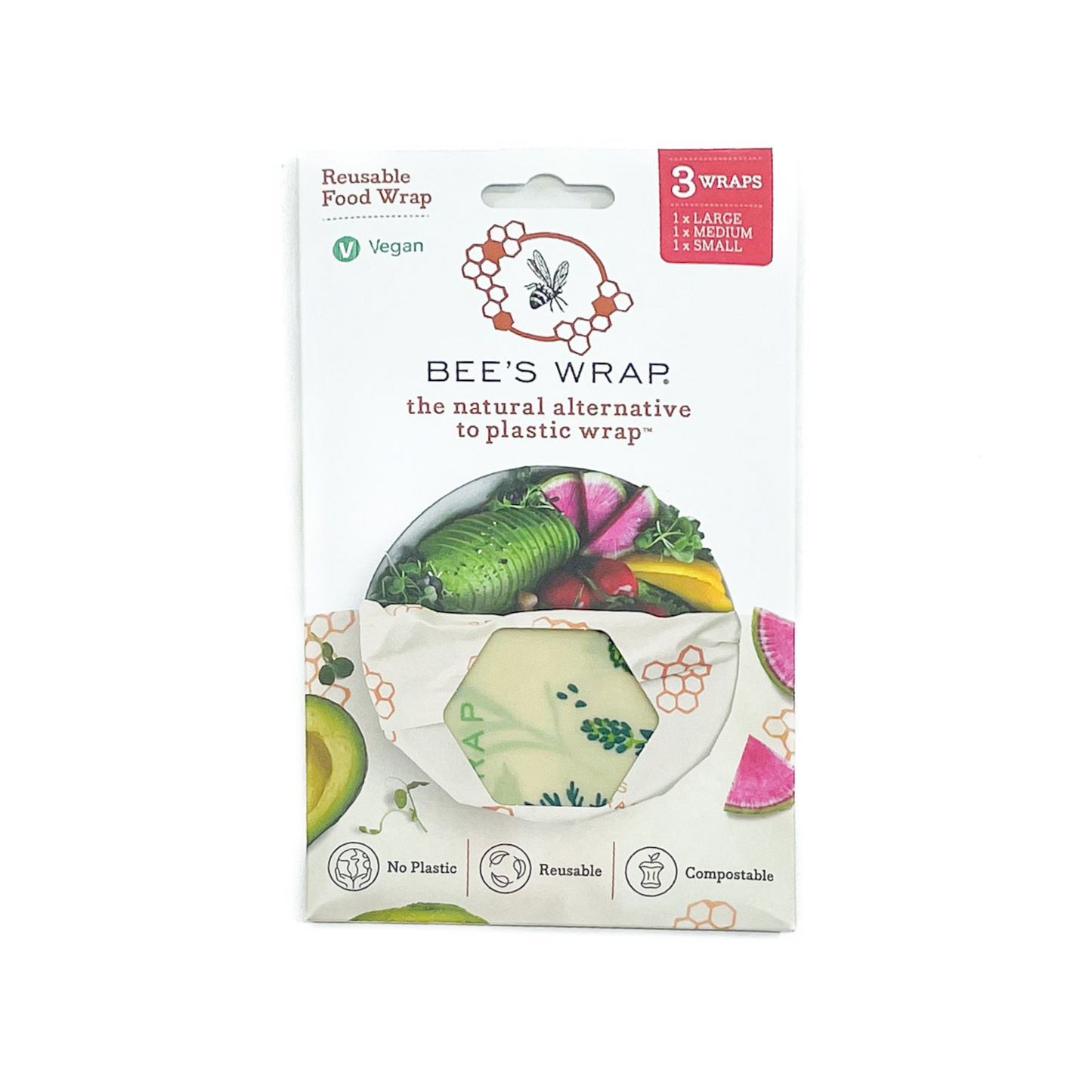 Vegan Wax Wraps - 3 Pack