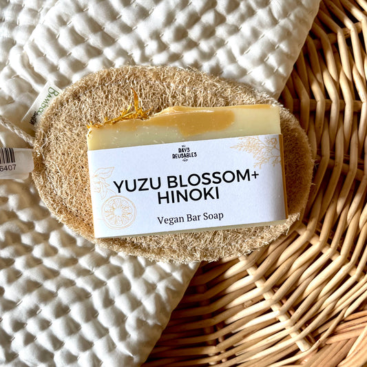 April Limited Release Vegan Bar Soap: Yuzu Blossom and Hinoki