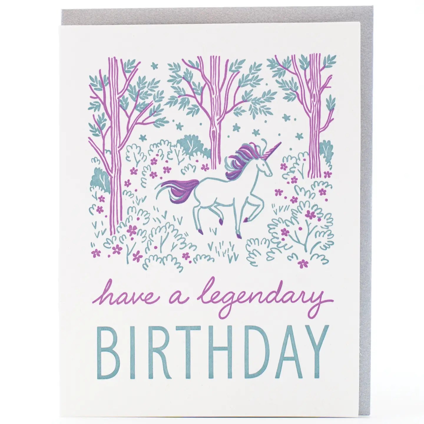 'Have a Legendary Birthday' Unicorn Card