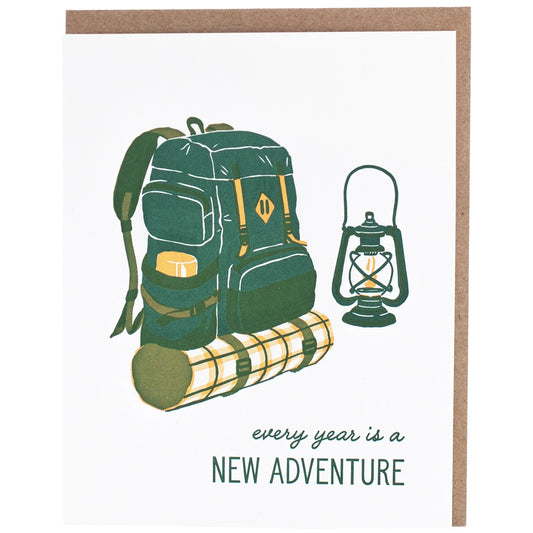 'Every Year is a New Adventure' Card