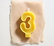 Load image into Gallery viewer, Beeswax Number Candles
