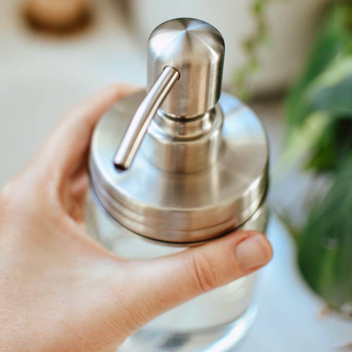 Mason Jar Pump (Silver)