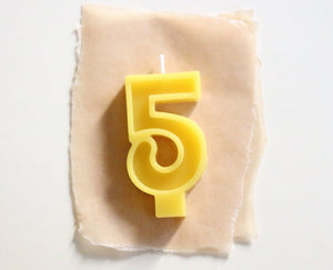 Beeswax Number Candles